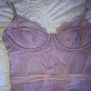 NWT purple lingerie bodysuit